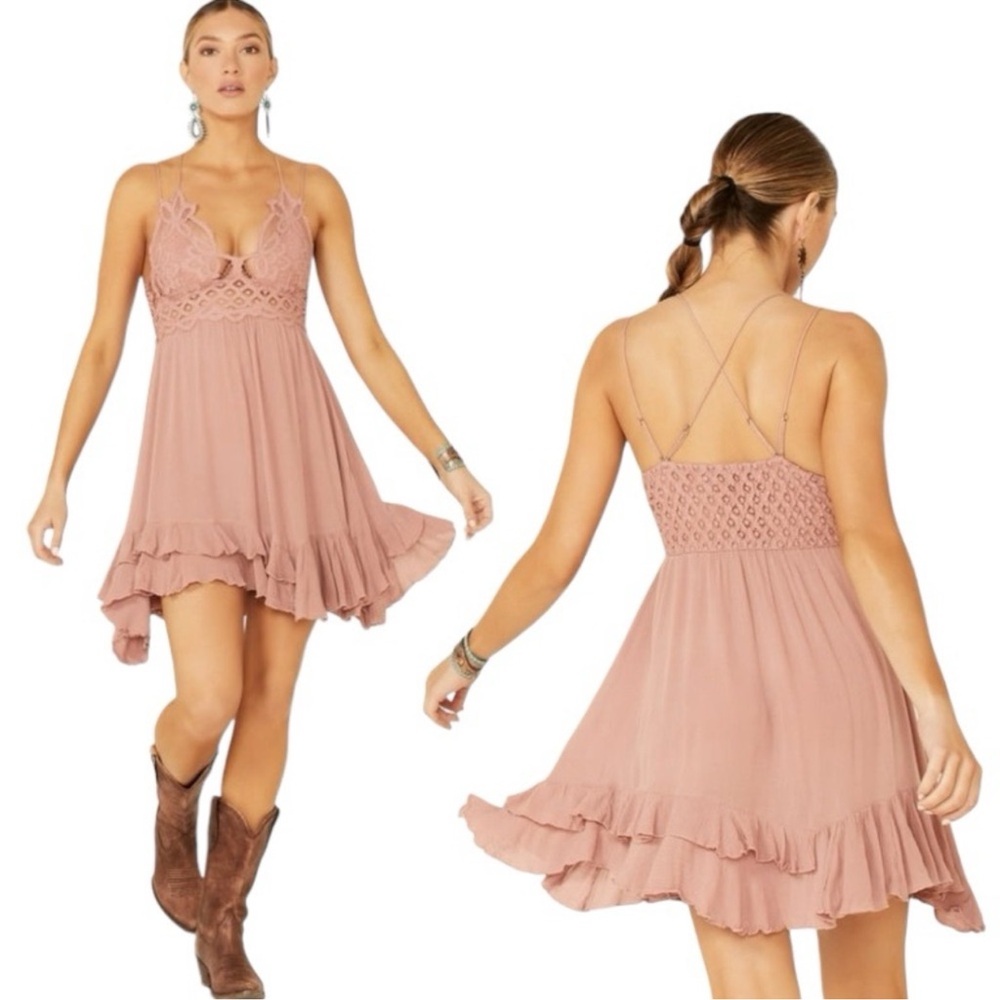 Free People Mauve High Low Dress